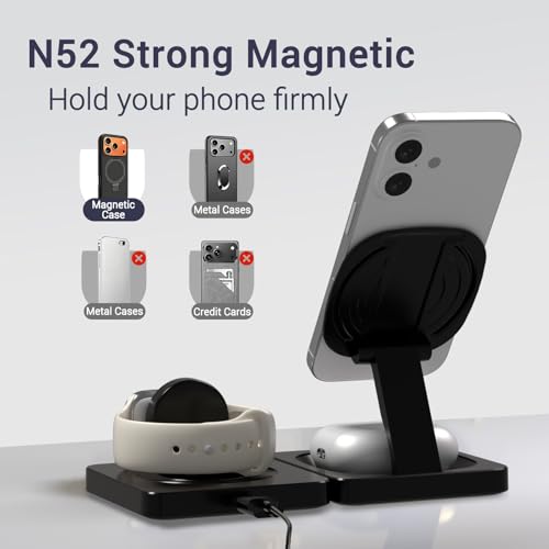 Image of 3 in 1 MagSafe Wireless Charging Station for iPhone AirPods Apple Watch