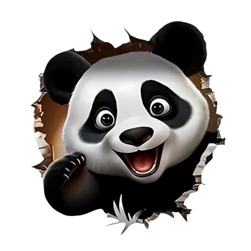 Autocollant de voiture Panda Mignon 14 cm Lot de 2 – Vinyle Imperméable Durable et Brillant, Autocollant pour pare-chocs et véhicule SUV, Moto, Ordinateur...