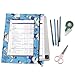 Boccsty Hockey Player Leaf Blue Binder Pouches Pencil Pouch 3 Hole Zipper Pen Case Bag Holder A4 Clear Window for Office School College Supplies