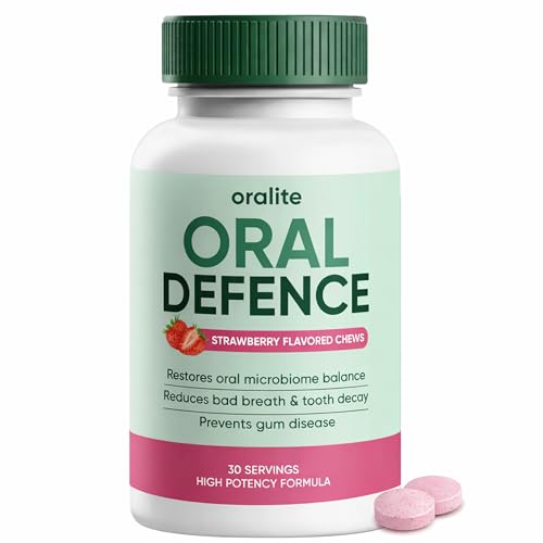 ARSYCHLL Oracare Oral Defence Oral Probiotics Supplement for Bad Breath & Gum Care. Fresh Breath Gum Health & Daily Hygiene Support Dry Mouth Strawberry Flavor 60 Lozenges (1)