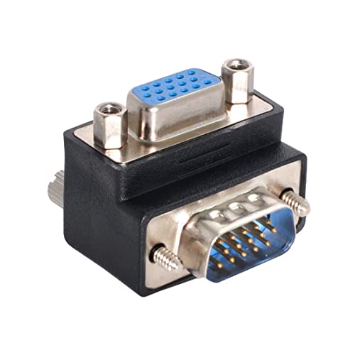 Conector VGA Ángulo 90° Macho a Hembra para Monitor miniatura 3