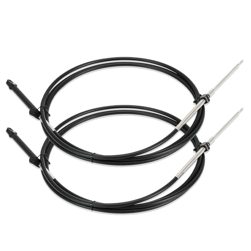 FQRANBO 10ft Boat Throttle and Shift Cables, 600A Gen I Remote Control Cable Fit for Mercury MerCruiser Marine Force Outboard Engine, Replace CC17910 (2pcs/Set)