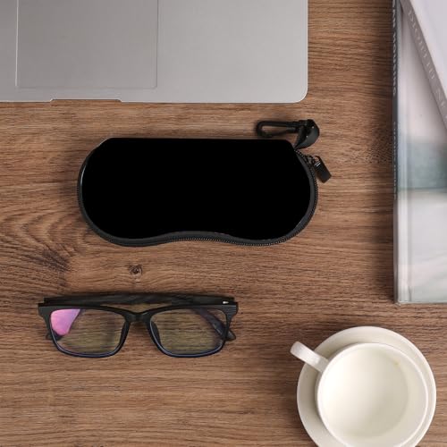 Image of Sunglasses Soft Case, Cute Ultra Light Portable Neoprene Zipper Eyeglass Glasses Case with Belt Clip for Men Women