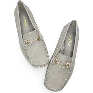 Room9 sz-1001 Women’s Flat Moccasins, Driving Shoes, Loafers, Pumps, Black, Low Heel, Pain-Free