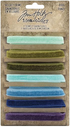 Tim Holtz Idea-Ology, Velvet Trims - Cool, 941132