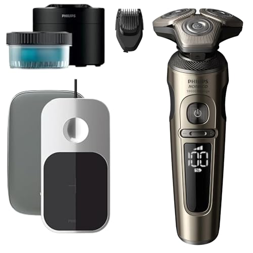 Image of Philips S9000 Prestige Electric Shaver w /Qi Wireless Charging & Quick Clean Pod for Dry /Wet Use, SenseIQ Tech, Efficient, Fast Charge, One-Touch Open, Premium Case