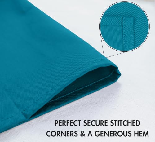 Image of Ruvanti Cloth Napkins Set of 6, Cotton Enrich 18 inchx18 inch - Teal