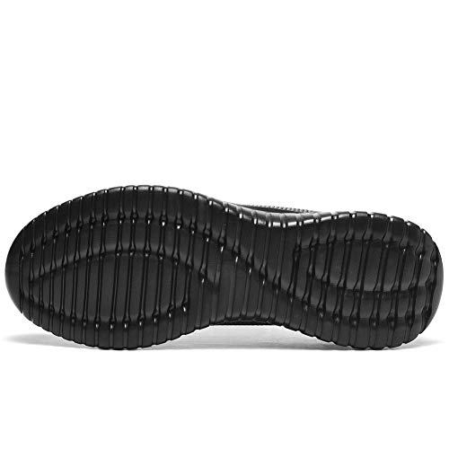 Zuwoigo Men's Mesh Walking Shoes - Slip On Loafer Casual Comfortable Sneaker 12.5 B(M) Us All Black #TOP3