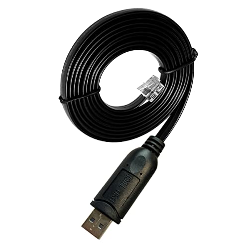 DSD TECH SH-RJ12B Câble Série USB vers RJ12 RJ11 6P4C RS232(Noir) Cover