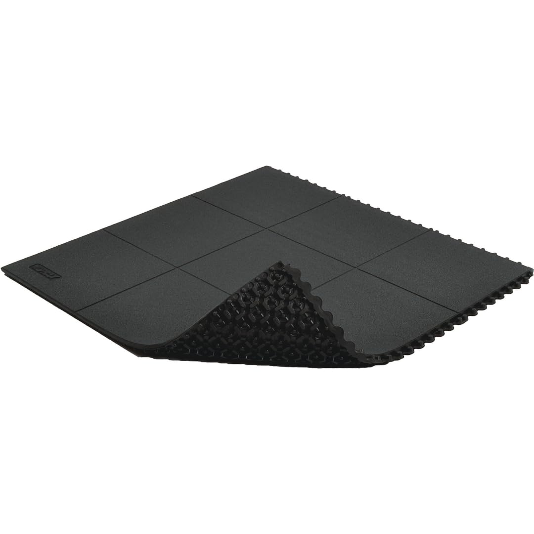 Notrax Black / Fire Retardant / 35.8"L x 35.8"W x 0.8"Th Doormats