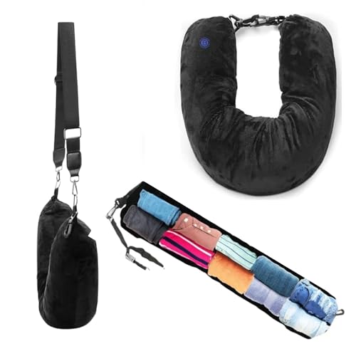 Almofada de viagem insuflável. Almofada cervical para poupar espaço em malas em viagens de avião, comboio ou carro. Travel Neck Pillow. Almofada de viagem insuflável para avião. Travel Pillow