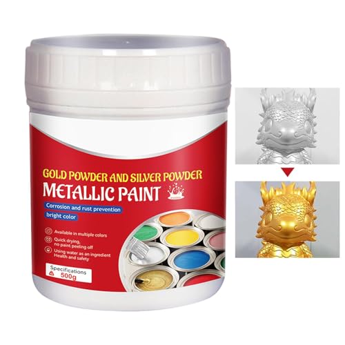 Dgkdek Acrylic Painting Metal, Wall Liquid Gold, Gold Art Paint, Easy And Smooth To Apply, Safe To Use 11cm For Walls