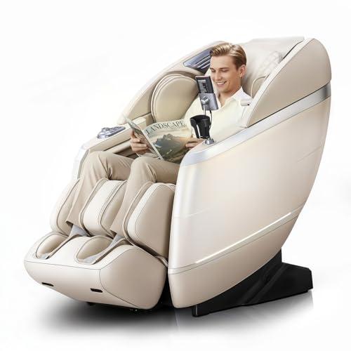 HealthRelife 4D Massage Chair Full Body, 166° Flexible Track, 18