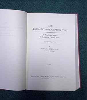 Hardcover The Thematic Apperception Test: An Introductory Manual for Its Clinical Use with Adults Book