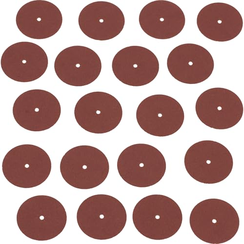 FindingKing 20-Pack Fine Aluminum Oxide Sanding Discs, 7/8 Inch with Pin Hole, Jewelers Tools, Professional Grade Abrasive Wheels