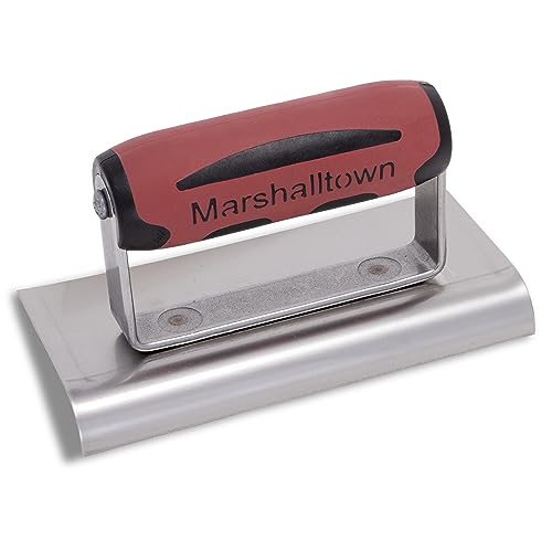 MARSHALLTOWN Curved Concrete Edger, 6 x 3 Stainless Steel Blade, 1/2 Lip x 3/8 Radius, Made In The USA,...