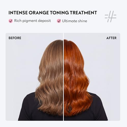 Image of FOUR REASONS Color Mask INTENSE Orange (27 Colors) - Color Depositing Conditioner - Semi Permanent Orange Hair Dye for Lightened and Colored Hair - 100% Vegan, 6.76 fl oz