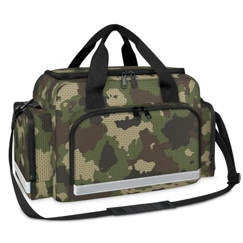 GzLeyigou First Aid Bags Empty, Camouflage Pattern Emergency Bag First Aid Kit Multiple Compartment Kit Carrier On Call Trauma Bag For Paramedics Emergency Medical Supplies Kit