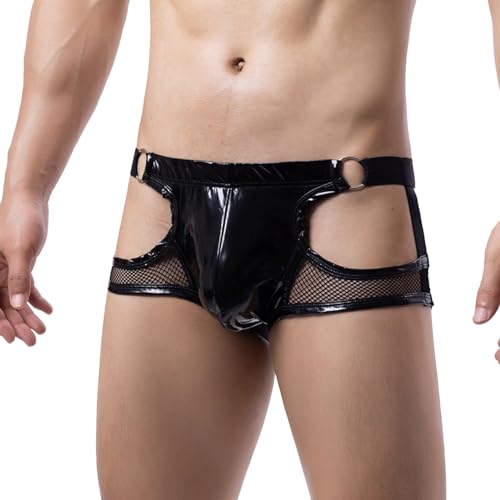 Lingerie for Men Silk Mens T Shaped Pants Leather Double Open Cut Underwear Color Lingerie for Men2
