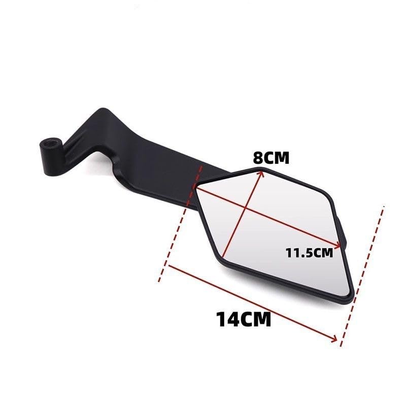 2 Pièces Rétroviseurs Moto pour Aprilia Tuono 660 2020-2024,Rétroviseurs Fixes Rotatifs à 360°,Rétroviseurs Plats Réglables,A