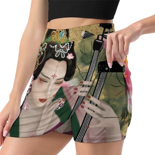 Jupe short de golf anti-transpirante avec poche intégrée pour le tennis et le running