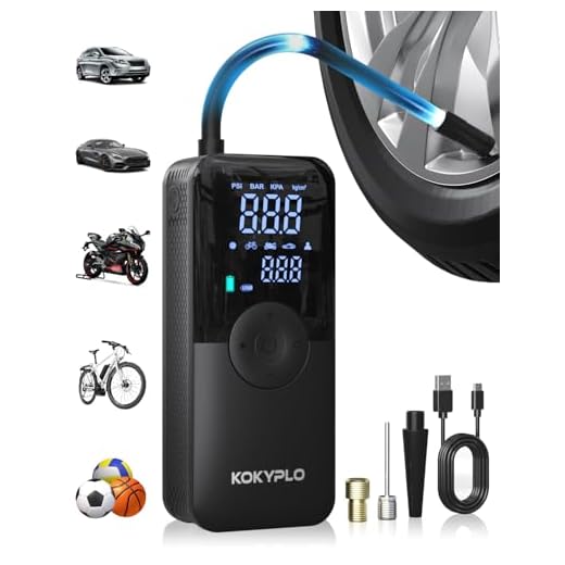 Tire Inflator Portable Air Compressor, Air Pump for Car Tires with Tire Pressure Gauge (150 PSI), One Click Smart Cordless Air Compressor with Inflation and Deflation Modes, 3X Fast Inflation