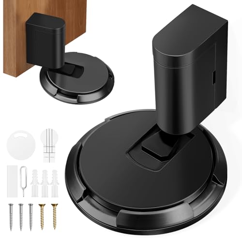 ITClosud Cale Porte Bloc Porte, Butée de Porte Magnétique Lourde, Réglable Sans Perçage, Butée de Porte au Sol Mécanique avec Adhésif pour mur de Sol de...