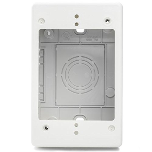 TSRPFW-JB3 Single Gang Junction Box, 2.77" Deep, PVC, Office White, 2.77" Height, 3.2" Width, 4.95" Length