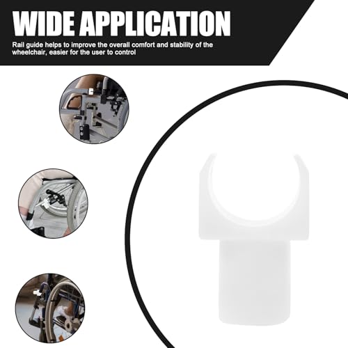 Veemoon 10 Piezas de Soporte para Riel de Silla de Ruedas Bloque Guía de ABS Resistente al Desgaste Accesorio para Estabilidad y Seguridad en Transporte de Sillas de Ruedas - imagen 2