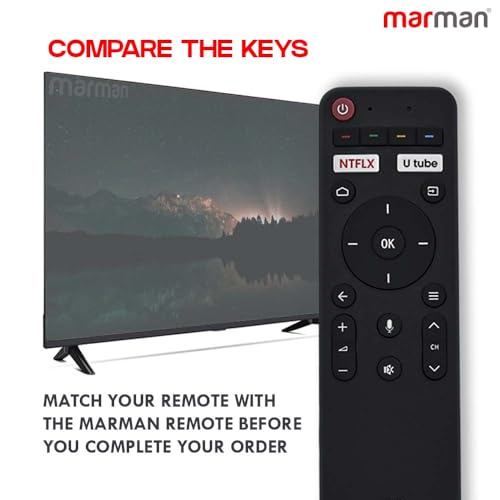 Image of marman Compatible with Haier Smart Tv Remote Control Model HTR-U28 Suitable for 4K LED FHD UHD QLED Android Television with Bluetooth Voice Command and Google Assistant - Pairing Must!