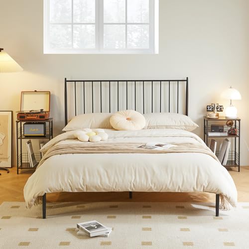 YMYNY Estantería de 3 Estantes, Mesa Auxiliar de Salón, Soporte para Tocadiscos, Muebles de Grabador, Estantería para Estudio, Dormitorio, Estilo Industrial, 40×29×62.5CM Gris HST009G - imagen 8