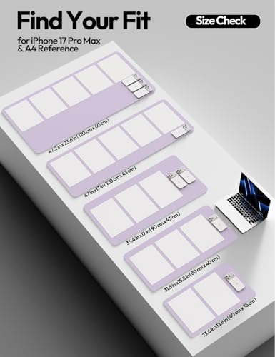 Image of YSAGi Leather Desk Protector, Office Mat, Large Mouse Mat, Non-Slip PU Leather Blotter, Laptop Desk Pad, Waterproof Writing Pad for Office and Home (Light Purple, 47.2 inch x 23.6 inch)