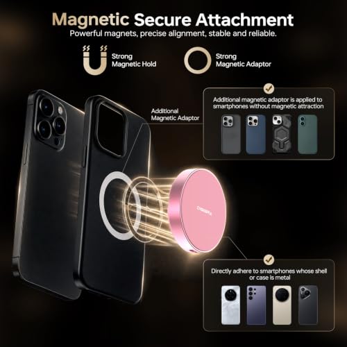 Image of DIGIERA 1TB Magnetic Portable SSD, External Solid State Drives with USB-C 3.2 Gen 2x2, Speed Up to 2000MB /s, Compact & Durable, Compatible with iPhone 15 /16 Series and Other USB-C Devices, Pink