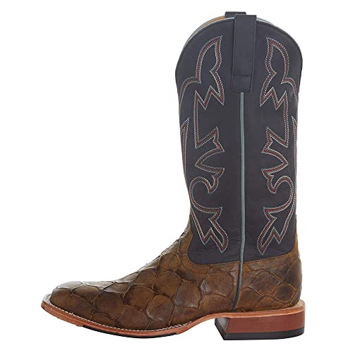 HORSE POWER Men's Honey Filet Of Fish Print Western Boot Square Toe - Hp18653