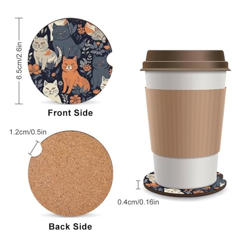 Posavasos para vehículo con diseño animal, 2 pzas miniatura 2
