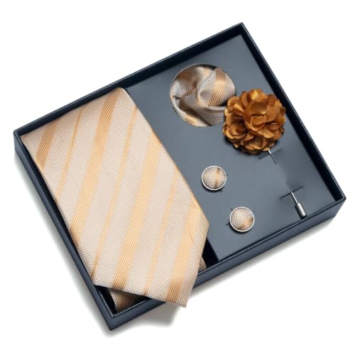Image of joy alice 70 Colors Ties Set Men Mixed Color Necktie Handkerchief Cufflinks Brooch 3.15 Formal