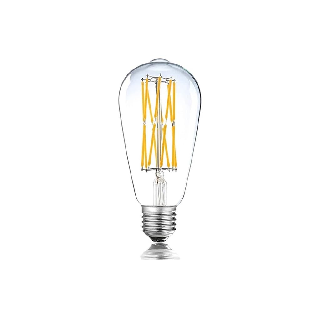 HHF Home Lighting, Pack of 10, LED Filament Lamp AC220V ST64 2W/4W/6W/8W/12W/16W Retro Edison Bulb(Warm white 2700K,16W)
