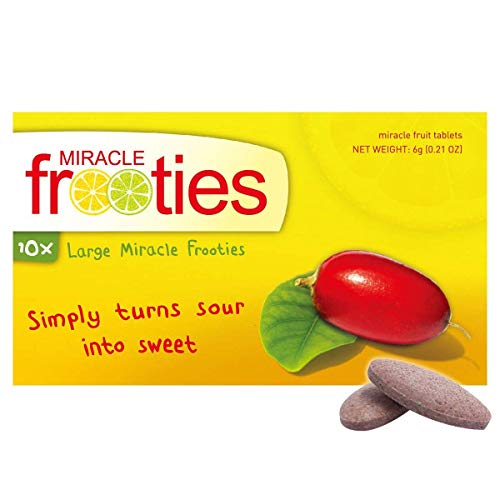 Miracle Frooties, Large Miracle Berry Tablet, 100% Natural Grown Miracle Fruit, Turn Sour Sweet, Change Taste Buds, Flavor Tripping, Tiktok Magic Miraculin, Sugar Free, 10 count (Pack of 1-Yellow
