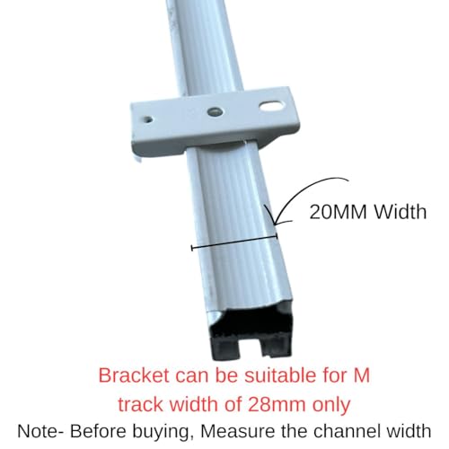 Image of Jangirh Basics L Patti / Bracket for Holding Track Curtain Channel Ceiling Bracket 2 pcs (Ceiling Bracket, 2.0 Cm)
