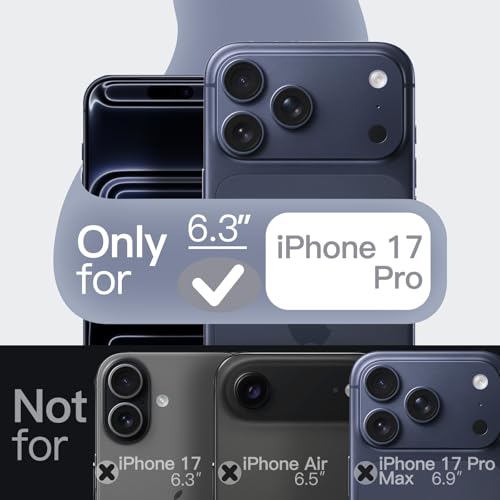Image of JETech Liquid Silicone Case for iPhone 17 Pro 6.3-Inch, Silky Soft Touch Full-Body Protection, Anti-Scratch Shockproof Phone Cover with Microfiber Lining (Dark Blue)