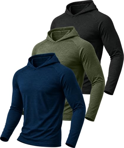 Image of Hoodies for Men UPF 50+ Sun Protection Fishing Shirts Long Sleeve Lightweight Rash Guard Shirt UV SPF Sweatshirt