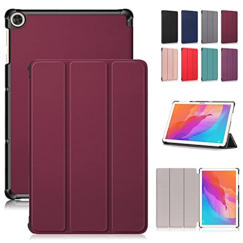 Duanr HUAWEI MatePad T10 AGR-W09 9.7インチ/HUAWEI MatePad T10s AGS3-W09 10.1インチ 専用ケース カバー スタンド機能 三つ折り 折り畳み 衝撃吸収 耐衝撃 タブレットケース