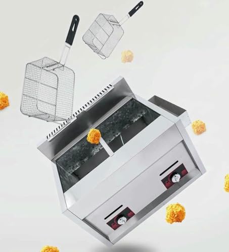 Friteuse à gaz double cuve pour éviter le transfert de goût en restaurant
