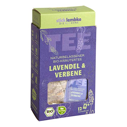 stick & lembke Bio-Kräutertee Lavendel & Verbene 12 x 2,5 g, 12er Pack