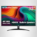 LG 32UR500K-B Ultrafine 32-inch 4K UHD (3840x2160) Computer Monitor HDR10 Built-in Speaker x2 OnScreen Control Reader Mode Flicker Safe Borderless Design HDMIx2 DisplayPort Black