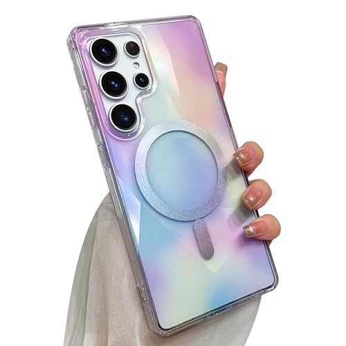Coque Samsung S25 Ultra paillettes MagSafe violette pour vos sorties et soirées