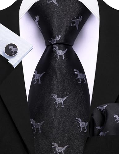 Image of Barry.Wang Designer Mens Tie Sets Collection, Eleagnt Gift Box Tie Clips Handkerchief Cufflink Set