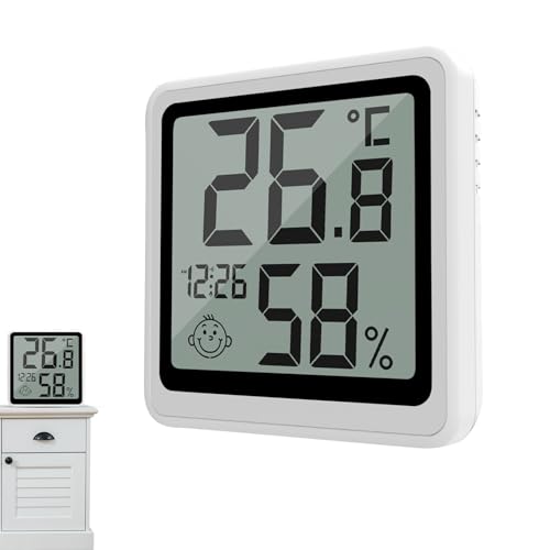 室内温度計 ベビー保育園 - 湿度と温度モニター | デジタル室温計 | デジタル湿度計 | クリアな液晶ディスプレイ付き | 正確な温度計 寝室、ベビールーム、