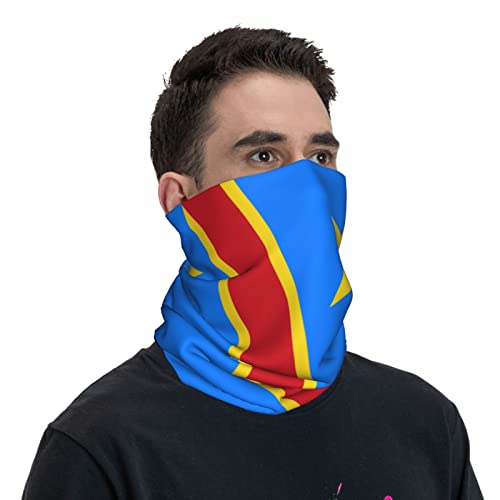 Balaclava de la República Democrática del Congo con Estampado Doble Lado para Hombres y Mujeres, Mascarilla Facial Transpirable, Pañuelo de Cuello, Bandana, Cubreboca, Blanco miniatura 5