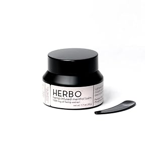 Herbo Menthol Body Balm with Shea Butter & Hemp – Organic & Natural Moisturizer for Women & Men – Cruelty, Paraben Free Body Cream for All Skin 1.7oz